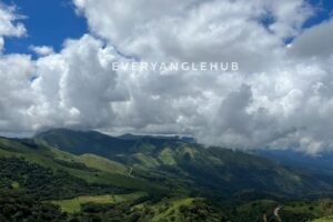 the clouds and green mountains mesmerising picture